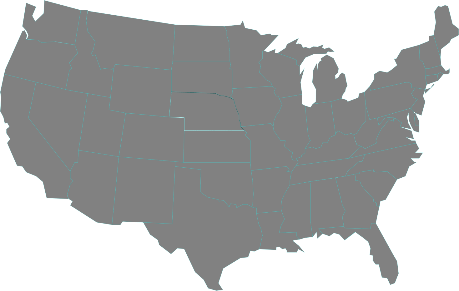 Map of Continental United States