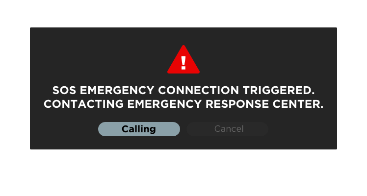 dialog box alerting unauthorized access with option to contact emergency responce center