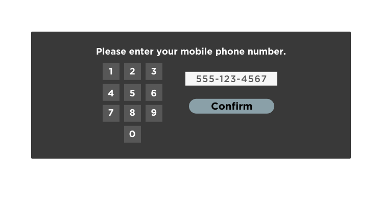 dialog box where to enter phone number to receive a link to the online enrollment form