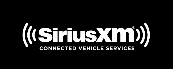 White color version of SiriusXM Connected Vehicle Services logo